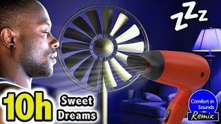 Relaxing Hair Dryer ASMR, Wind and Oscillating Fan Sounds, NO ADS, White Noise for Deep Sleep