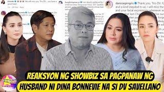 Reaksyon ng Showbiz sa Pagpanaw ng Husband ni Dina Bonnevie na si DV Savellano