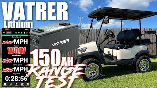 Vatrer 51.2v 150ah Golf Cart Lithium Battery | Range Test Took Too Long So I QUIT