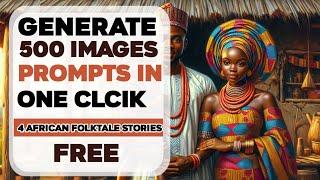 Easy Way To Generate 500 Images Prompt From your African Folktale Stories in a click using free ai