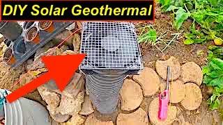 DIY CHEAP Solar Geothermal Greenhouse Quick set up, Demonstration, & Temps- Free Energy!