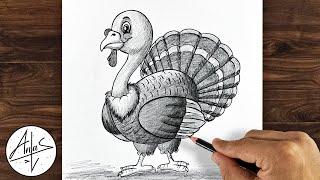 How To Draw A Turkey | Drawing Tutorial (step by step)