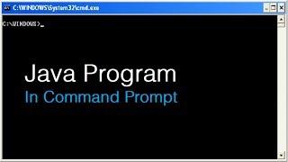 Java Program In Command Prompt