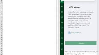 Get GlassNode data in Excel and Google Sheets - HODL Waves