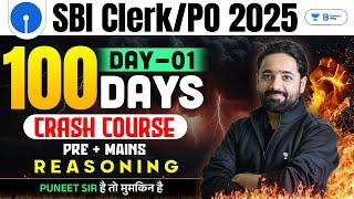 SBI Clerk/PO 2024-25 | 100 Days Crash Course | Day 1 | Complete Reasoning + Puzzles By Puneet Sir