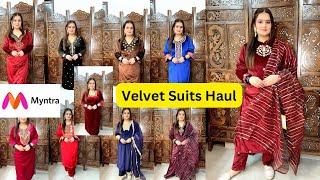 Velvet kurta sets fir Winter from Myntra / SWATI BHAMBRA