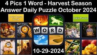 4 Pics 1 Word - Harvest Season - 29 October 2024 - Answer Daily Puzzle + Bonus Puzzle #4pics1word