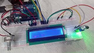 Arduino with LCD 16x2 and IR sensor project with code