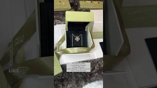 Van Cleef & Arpels 2023 Holiday Pendant Vintage Alhambra Silver Obsidian 18K Rose Gold with diamond