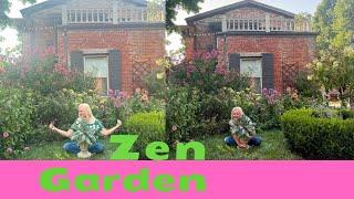 YOU WON’T BELIEVE! Zen Garden Space with a Bench!#garden #containergardening #rose #gardendesign