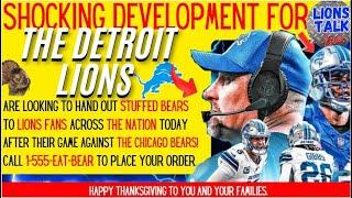 SHOCKING NEWS! DETROIT LIONS LOOKING 2 HAND OUT STUFFED BEAR 2 FANS ACROSS NATION CALL 1555EATBEAR