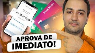 APROVA NA HORA! 5 CARTÕES DE CRÉDITO APROVAÇÃO FÁCIL E SEM COMPROVAR RENDA E SCORE BAIXO.