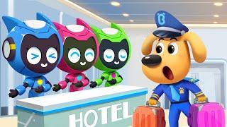 Robot Hotel | Police Chase | Funny Cartoons for Kids | Dr.Antel Cartoon | Sheriff Labrador | BabyBus