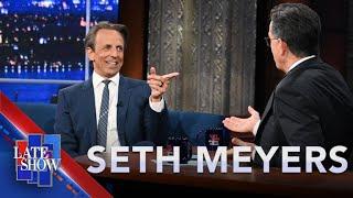 Seth Meyers Reveals How Strike Force Five Surprised Stephen Colbert On His 60th Birthday