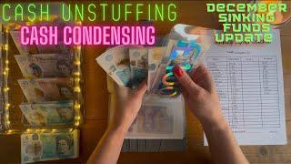 CASH UNSTUFFING | CASH CONDENSING | DECEMBER SINKING FUNDS UPDATE | UK CASH STUFFING