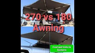 Comparing a 180 and a 270 awning from Overland Vehicle Systems  | Toyota Tacoma | Toyota 4runner