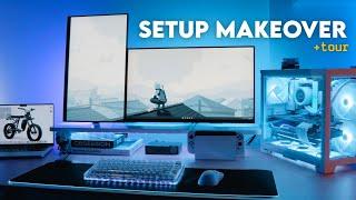 ️ aesthetic gaming desk setup makeover + setup tour