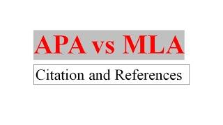 MLA vs APA references || Difference between MLA vs APA citations and references  ||