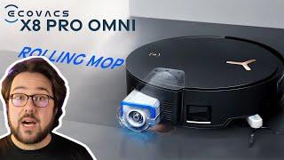Ecovacs X8 Pro Omni Robot Vacuum Cleaner with Rolling Mop | Review