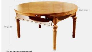 Solid wood dining table and chair combination multifunctional log furn