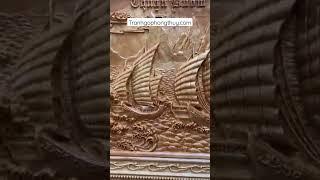 Tranh thuận buồm xuôi gió gỗ pơmu