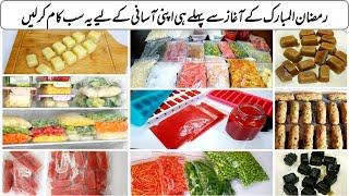 My Pre Ramadan Preparation 2024 | Make and Freeze Vegetables & Snacks for Ramadan by FooD HuT