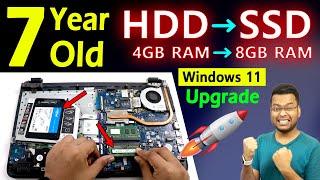 How to Install SSD & RAM 5X Laptop RAM Upgrade | How to Install Windows 11 in Unsupported Laptop