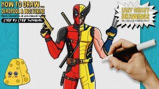 How to Draw DEADPOOL & WOLVERINE 🟡 (Deadpool & Wolverine Movie) | Step-By-Step Drawing Tutorial