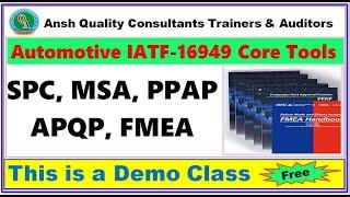 Automotive IATF 16949 Core Tools