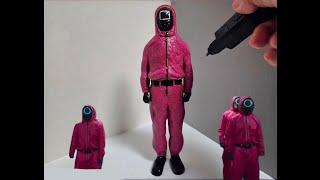 3D펜으로 오징어게임 진행요원 만들기 3D pen making Squid Game