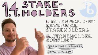 1.4 STAKEHOLDERS / IB BUSINESS MANAGEMENT / internal and external stakeholders, stakeholder conflict