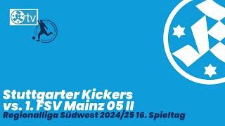 16. Spieltag  Regionalliga Südwest 2024/25 Spielbericht Stuttgarter Kickers - 1. FSV Mainz 05 II