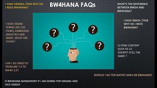 BW4HANA - FAQs and Answers