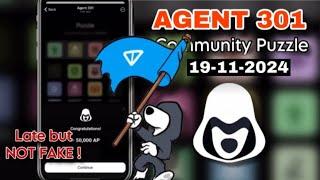 Agent 301 - 19/11/2024 Puzzle today | Community Puzzle Agent 301 solved [No Fake Tasks]