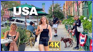 【4K】WALK Washington Street HOBOKEN New Jersey USA 4k video