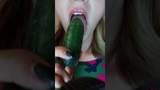 ASMR Сucumber Satisfying Mouth Eating Sounds #shorts