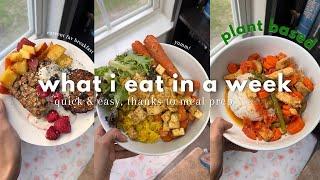  Plant Based What I eat in a week  *realistic*  & easy  thanks to Meal Prep! 