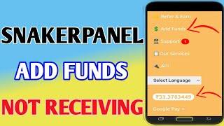 Snakerpanel Add Funds Not Receiving Problem // How To Add Funds On Snakerpanel