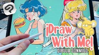 Draw With me! 01 - Sailor Mercury/Venus (Clip studio Paint) (English Subtitled)