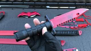 EPIC RED NINJA TACTICAL KNIFE BLADE SET