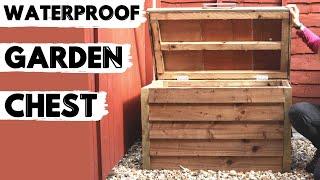 DIY Garden Outdoor Storage Box/Unit - Waterproof with Felted Hinged Lid!