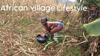 Unbelievable African village Lifestyle Outdoor Bath