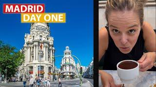 STARTING our EPIC Spain Adventure in Madrid | Madrid Day 1 | Jamon and Churros!