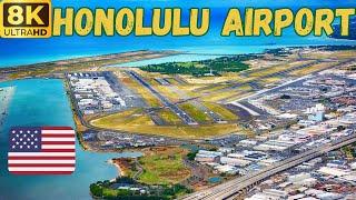 【8K】Hawaii: Honolulu - Daniel K. Inouye International Airport - HNL Walk from Rental Car