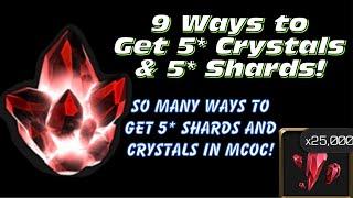 9 ways on how to get 5 star crystals and 5 star shards in MCOC!