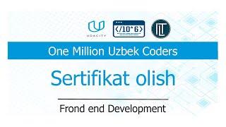 Uzbekcoders.uz saytidan 10 minutda sertifikat olish (Frond end developer) | IT Learning