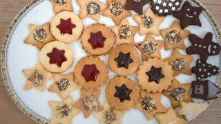 CHRISTMAS BUTTER COOKIES  easy and simple recipe to bake cookies in 5 minutes