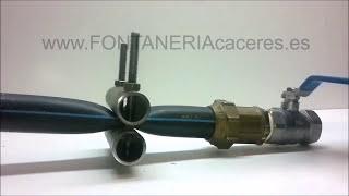 Como cortar el agua en tubería de polietileno, (estrangulador casero)