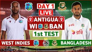 West Indies vs Bangladesh 1st Test Live Scores | WI vs BAN 1st Test Day 1 Live Scores & Commentary