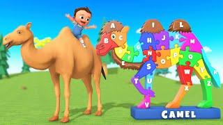 Learn the Alphabet Song with Camel & Friends: Fun Cartoon Animals for Kids!